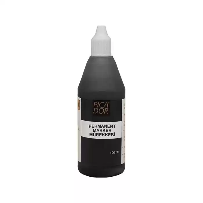 Picador Perm.marker Mürekkebi Siyah 100 Ml Kb 035