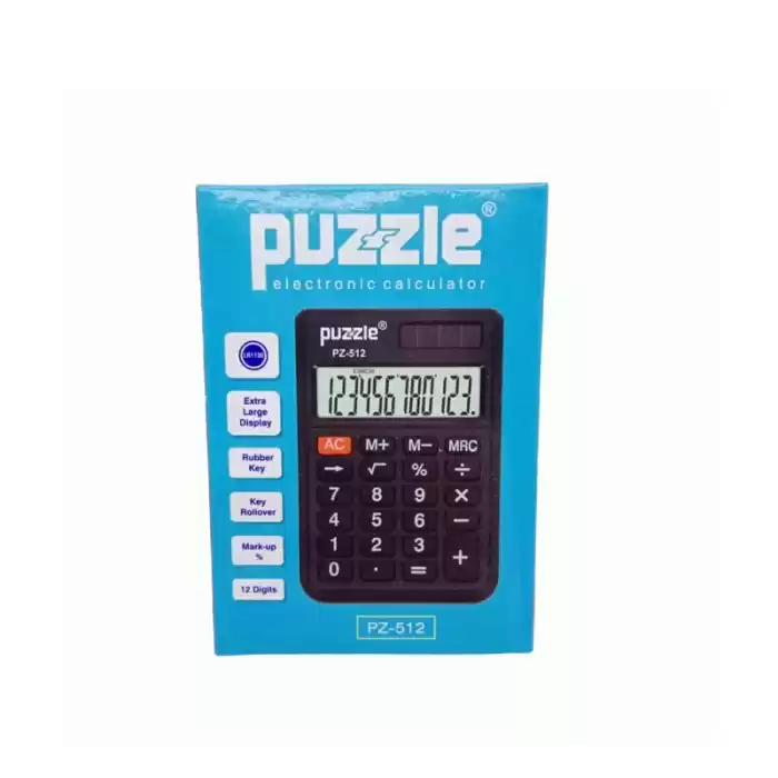 PUZZLE PZ-512 CEP TİPİ HESAP MAKİNESİ 12 HANE