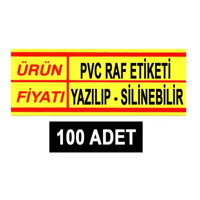 Pvc Silinebilir Raf Fiyat Etiketi 10x3,8 cm 100 Ad.