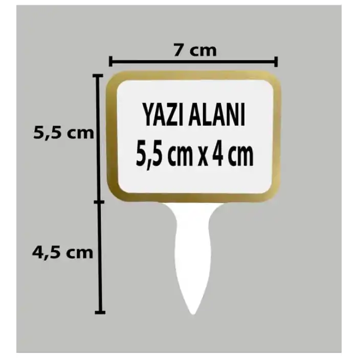 PVC Tatlıcı Baharat Kuruyemişci Mini Fiyat Etiketi 20 li Pk