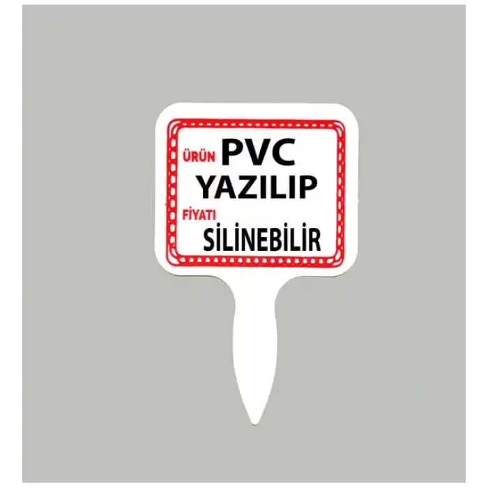 PVC Tatlıcı Baharat Kuruyemişci Mini Fiyat Etiketi 20 li Pk