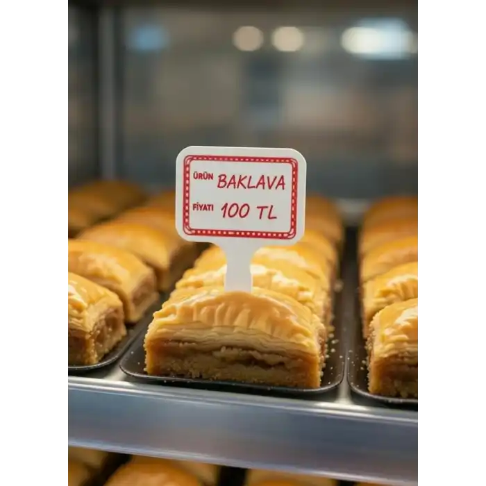 PVC Tatlıcı Baharat Kuruyemişci Mini Fiyat Etiketi 20 li Pk