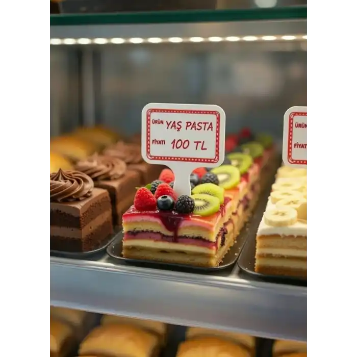 PVC Tatlıcı Baharat Kuruyemişci Mini Fiyat Etiketi 20 li Pk