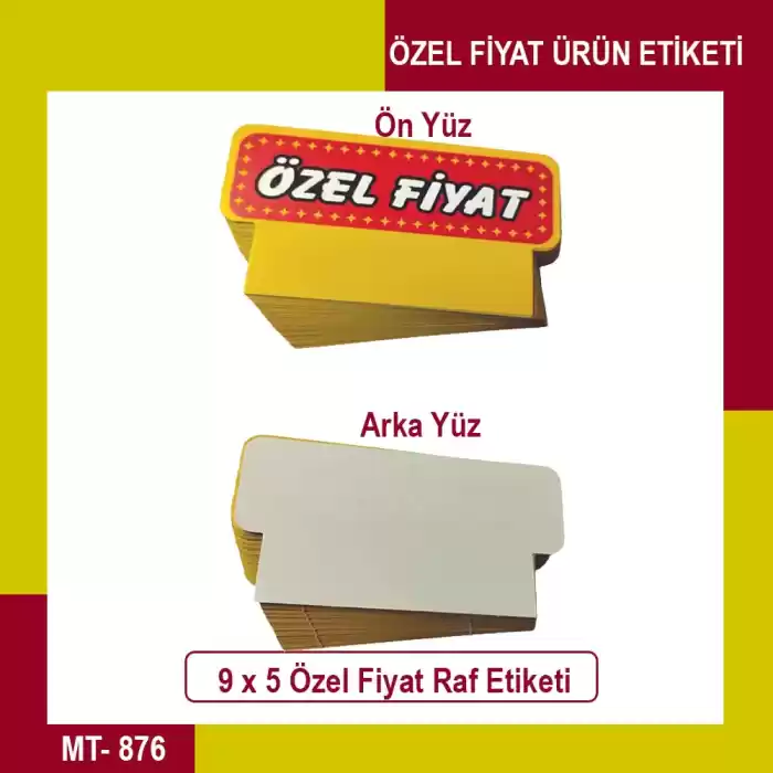 Raf Önü Özel Fiyat Etiketi Karton 50 Adet
