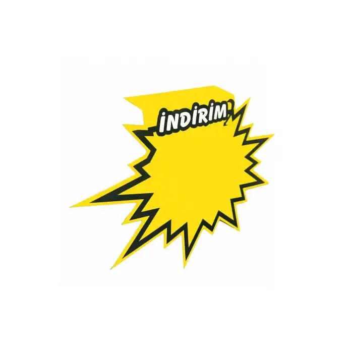 Raf Önü Rafa Geçmeli İndirim Baskılı Yıldızlı Fiyat Etiketi 15x12 cm.100 Ad.