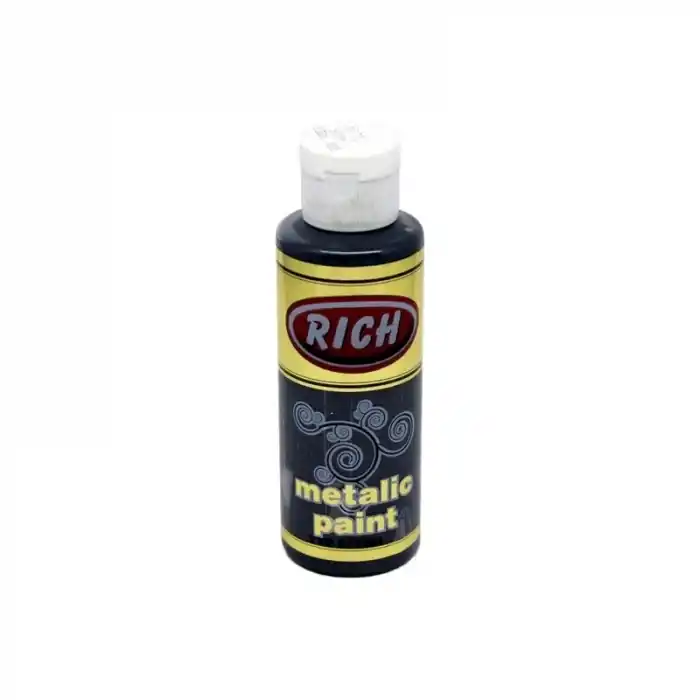 RICH 0770 METALİK AKRİLİK BOYA 03985 SİYAH 120 CC