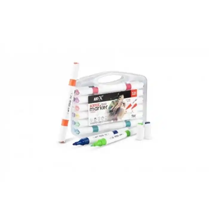 Rıch Art-x Akrilik Marker Duo Çift Uçlu Kalem 12 Li Set Klm-18057
