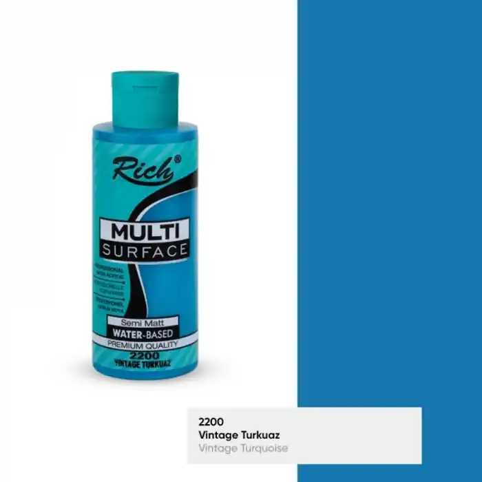 RICH MULTİ AKRİLİK BOYA 2200 VINTAGE TURKUAZ 120 CC