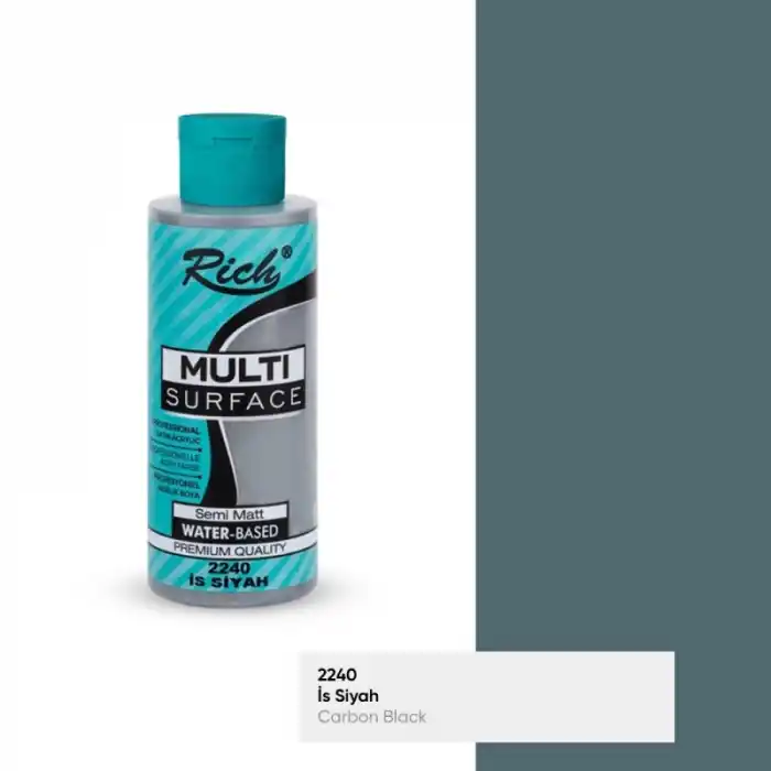 RICH MULTİ AKRİLİK BOYA 2240 İS SİYAH 120 CC