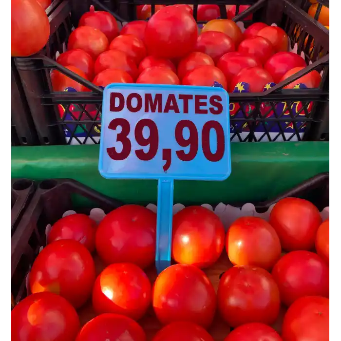 Saplamalı Plastik Pazarcı Etiketi Pazarcı Fiyat Etiketi Pazar Etiketi Açılı Eğimli Etiket MAVİ RENK 10 Ad. Büyük Boy