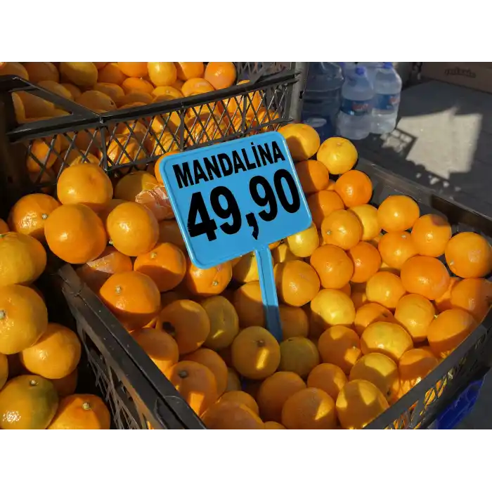 Saplamalı Plastik Pazarcı Etiketi Pazarcı Fiyat Etiketi Pazar Etiketi Açılı Eğimli Etiket MAVİ RENK 10 Ad. Büyük Boy