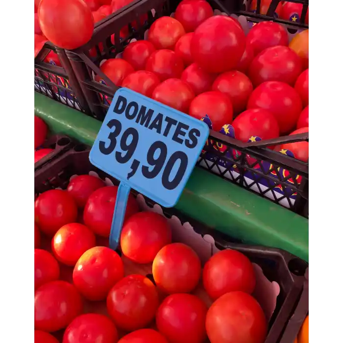 Saplamalı Plastik Pazarcı Etiketi Pazarcı Fiyat Etiketi Pazar Etiketi Açılı Eğimli Etiket MAVİ RENK 10 Ad. Büyük Boy