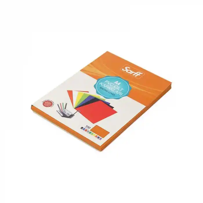 Sarff A4 Pvc Cilt Kapağı Turuncu 160 Mıcron 100 Lü 15201019