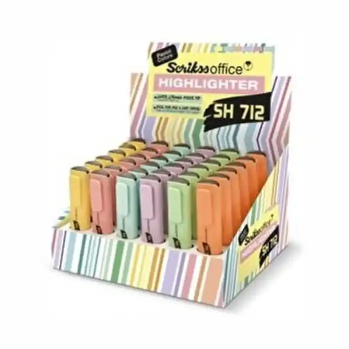 Scrikss Sh 712 Pastel Fosforlu Kalem 36 Lı Stn
