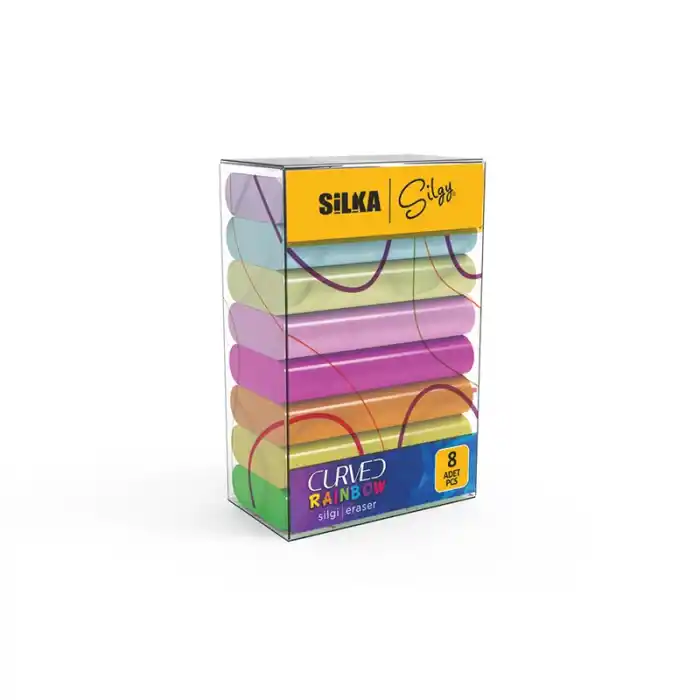 Silka Curved Raınbow Neon Silgi 8 Li Sg.51