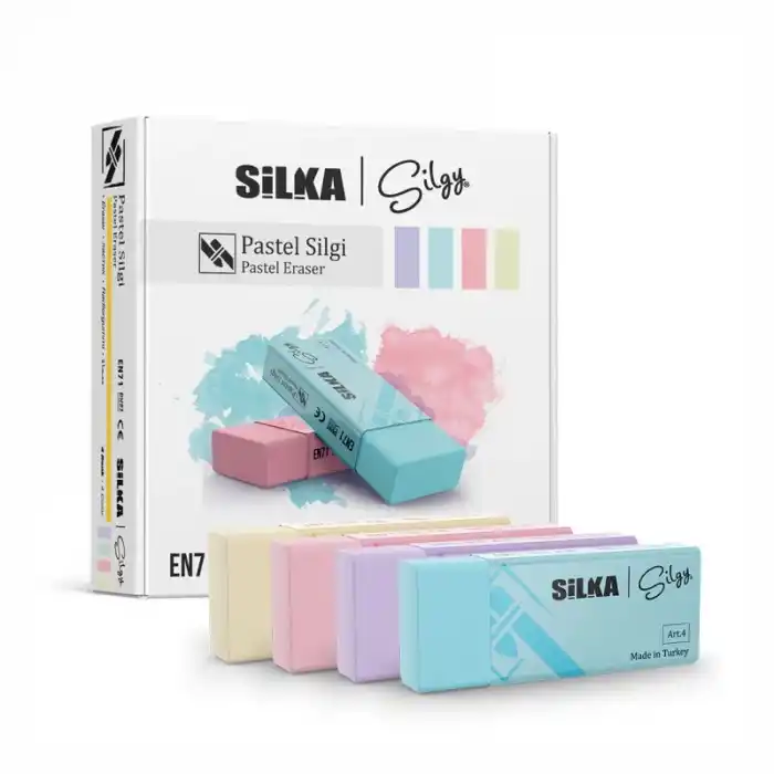 Silka Pastel 4 Renk Silgi 20 Li Art.4