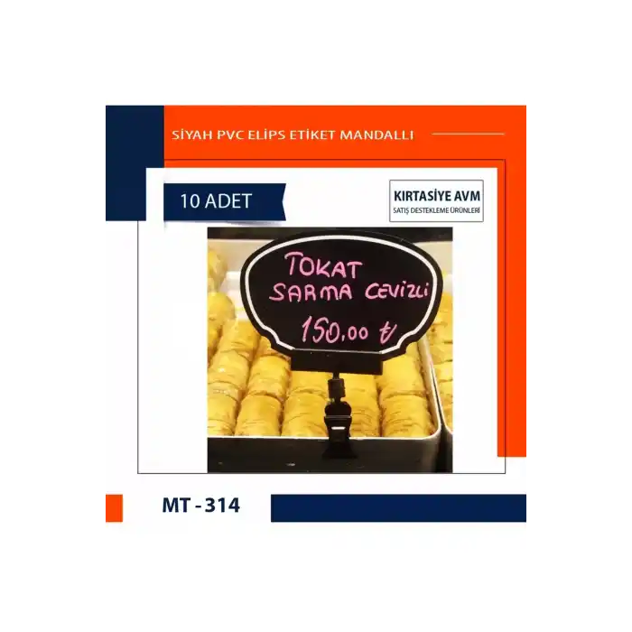 Siyah Pvc Fiyat Etiketleri Silinebilir, Yazılabilir,Ayarlanabilir Mandallı Pvc Levha,8cmx12cm