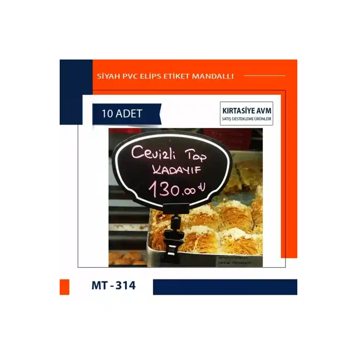 Siyah Pvc Fiyat Etiketleri Silinebilir, Yazılabilir,Ayarlanabilir Mandallı Pvc Levha,8cmx12cm