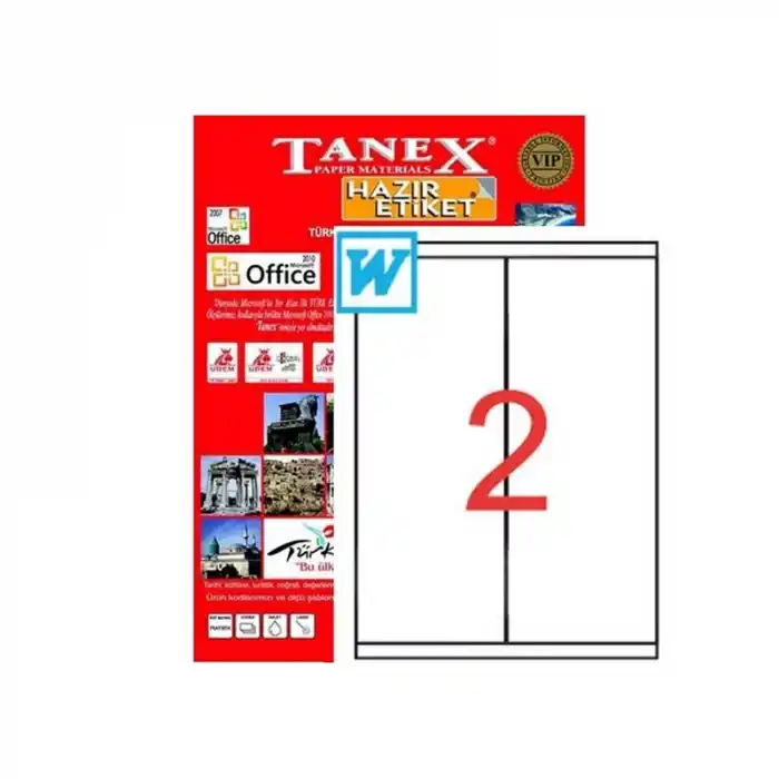 Tanex 105x297 Laser Etiket Tw-2297