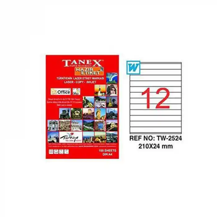 Tanex 210x24 Laser Etiket Tw-2524