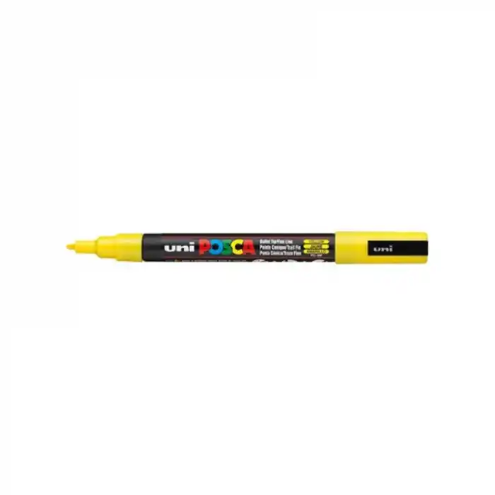 Uni-ball Pc-3m Posca Su Bazlı Marker Güneş Sarısı 0.9