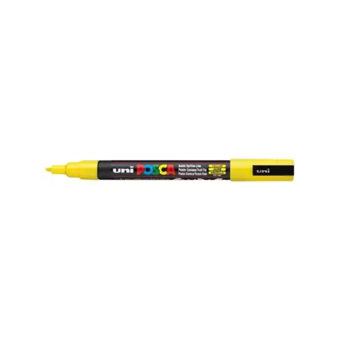 Uni-ball Pc-3m Posca Su Bazlı Marker Güneş Sarısı  0.9