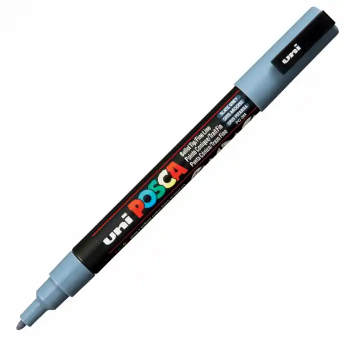 Uni-ball Pc-3m Posca Su Bazlı Marker Kurş.gri 0.9