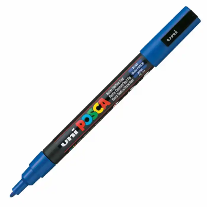 Uni-ball Pc-3m Posca Su Bazlı Marker Mavi 0.9