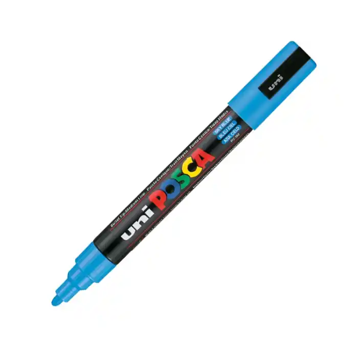 Uni-ball Pc-5m-posca Su Bazlı Marker Gök Mavi 1.8
