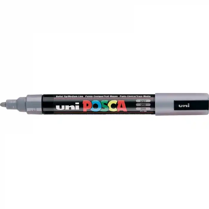 Uni-ball Pc-5m-posca Su Bazlı Marker Gri 1.8-2.5