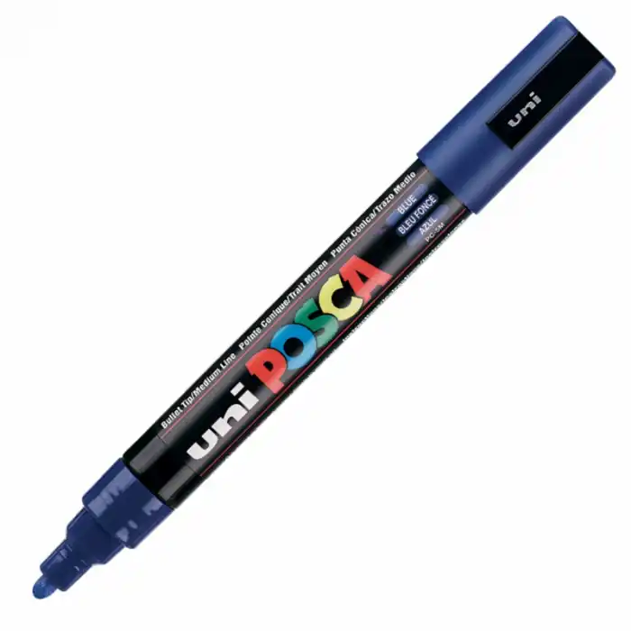 Uni-ball Pc-5m-posca Su Bazlı Marker Mavi 1.8