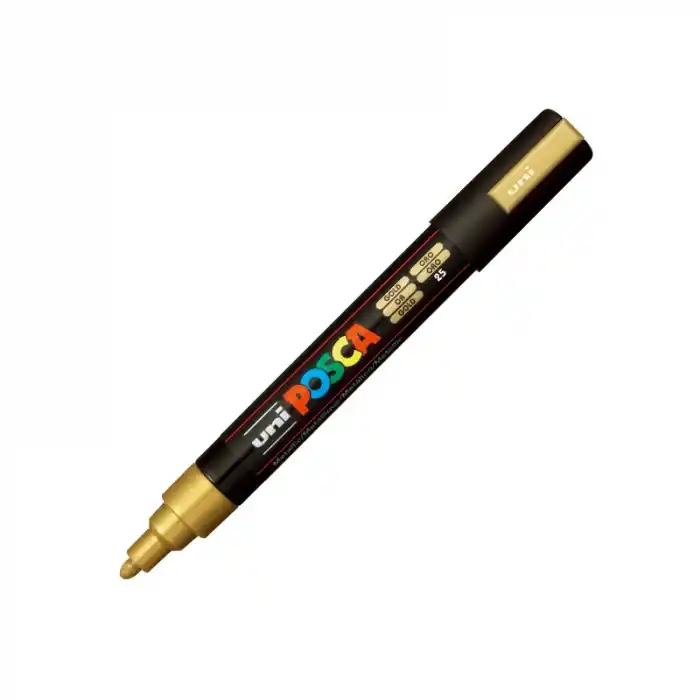Uni-ball Pc-5m-posca Su Bazlı Marker Mt.altın 1.8