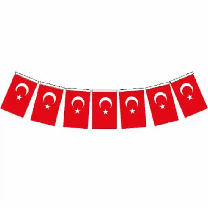Vatan İpli Minik Boy Türk Bayrak 40 Lı Vt805