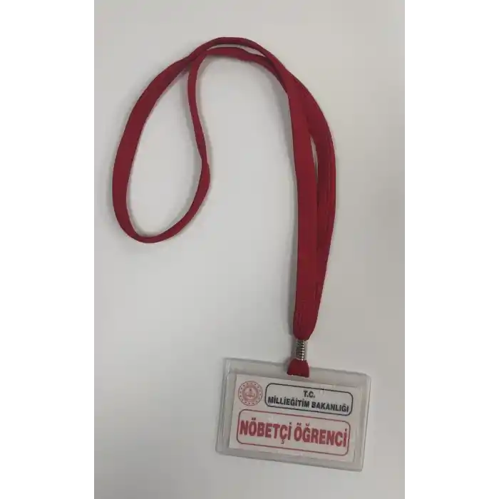 Yaman Askılı Nöbetçi Öğrenci Kartı