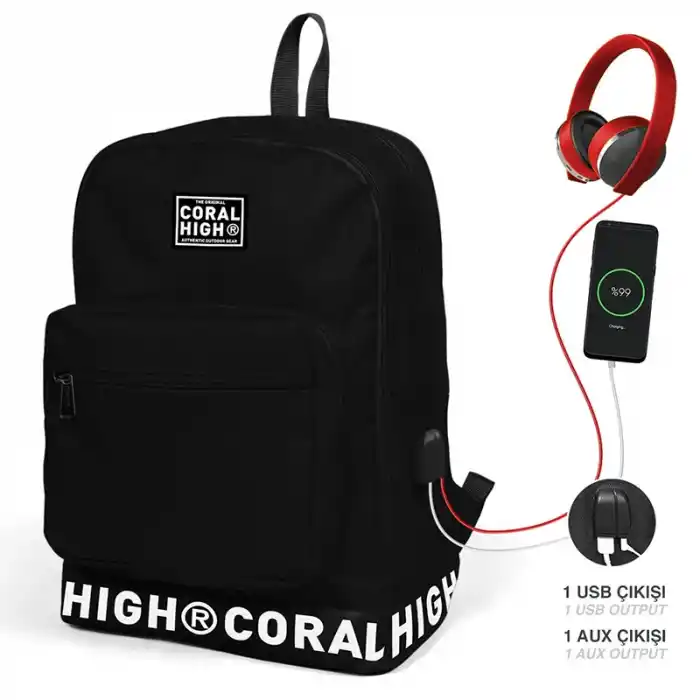 Yaygan 24101 Coral Hıgh Sırt Çantası Usb+aux