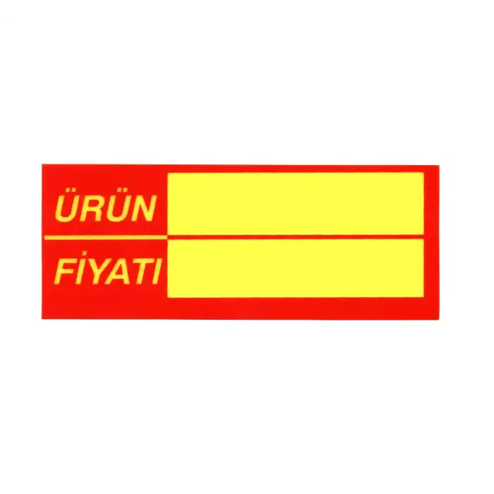 Yazılıp-Silinebilir PVC Market Raf Önü Fiyat Etiketi 50li Paket 3,8 x 10 cm