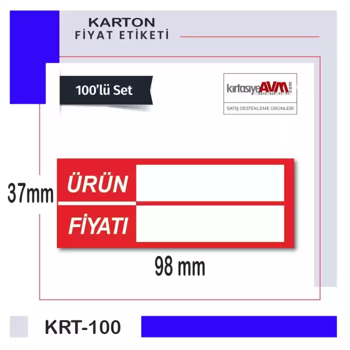 Yazılıp-Silinebilir Selefonlu Karton Raf Profil İçi Fiyat Etiketi 4x10 cm 100 Adet