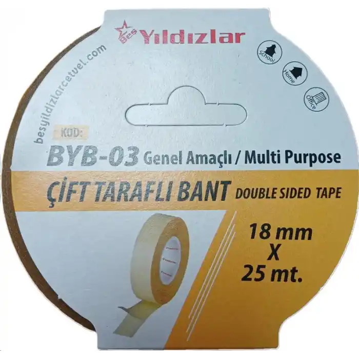 Yıldızlar 18x25 Çift Taraflı Bant Byb-03