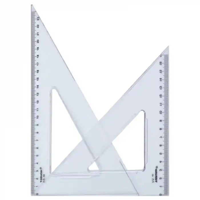 Yıldızlar 45-60 Ekonomik Gönye Seti 30 Cm. Kod.136