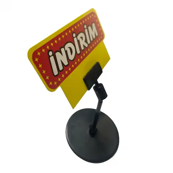 Yuvarlak Ayaklı Etiket Tutucu Siyah Yuvarlak Ayaklı Etiketlik 10 Adet