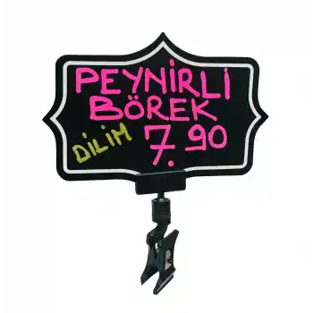 Kirtasiyeavm Mini Mandal Etiket Tutucu ve Yaz / Sil Siyah Yıldız Şekilli Fiyat Etiketi 10 lu Pk