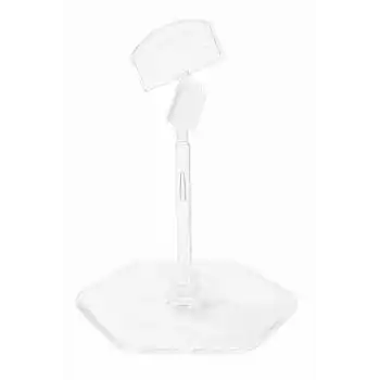 Altıgen Ayaklı Mini Etiket Tutucu Şeffaf Ayaklı Etiketlik 10 Adet