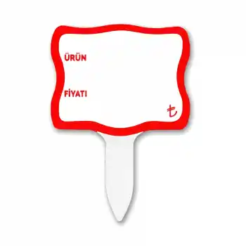 PVC Yaz-Sil Tatlıcı Baharat Kuruyemişci Fiyat Etiketi 20 li Pk