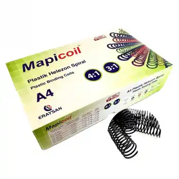 MAPİCOİL PLASTİK HELEZON SPİRAL 4:1 12 MM SİYAH 100 LÜ 2351201