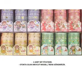 GIPTA RENKLİ BANT PATTERN 2 AD.1 CM 2 AD. 1,5 CM 1 AD.2 CM K8902