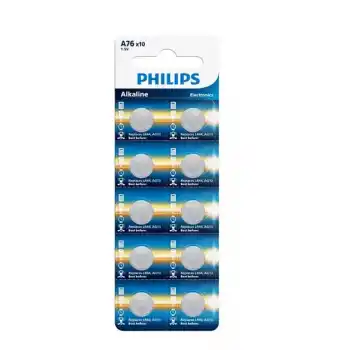 PHILIPS A76P10B/10 LR44 LR1154 1.5V ALKALİNE PİL 10 LU BLİSTER