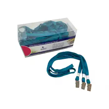 MAPİ KART ASKI İPİ TURKUAZ 50Lİ METAL KLİPSLİ 9102670