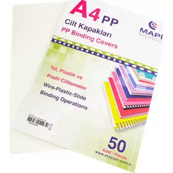 MAPİ A4 PP OPAK CİLT KAPAĞI KUM DESEN 450MİC. 2042501