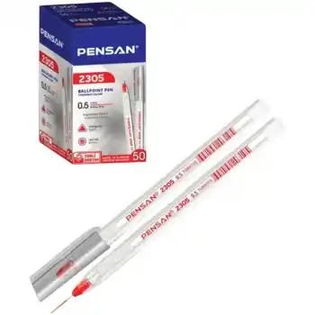 PENSAN 2305 ÜÇGEN KIRMIZI TÜKENMEZ KALEM 0.5