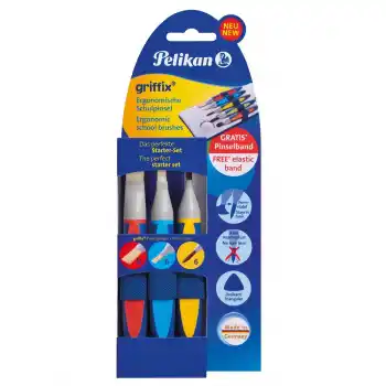 PELİKAN 3 LÜ ERGONOMİK SULU BOYA FIRÇA SET 700726